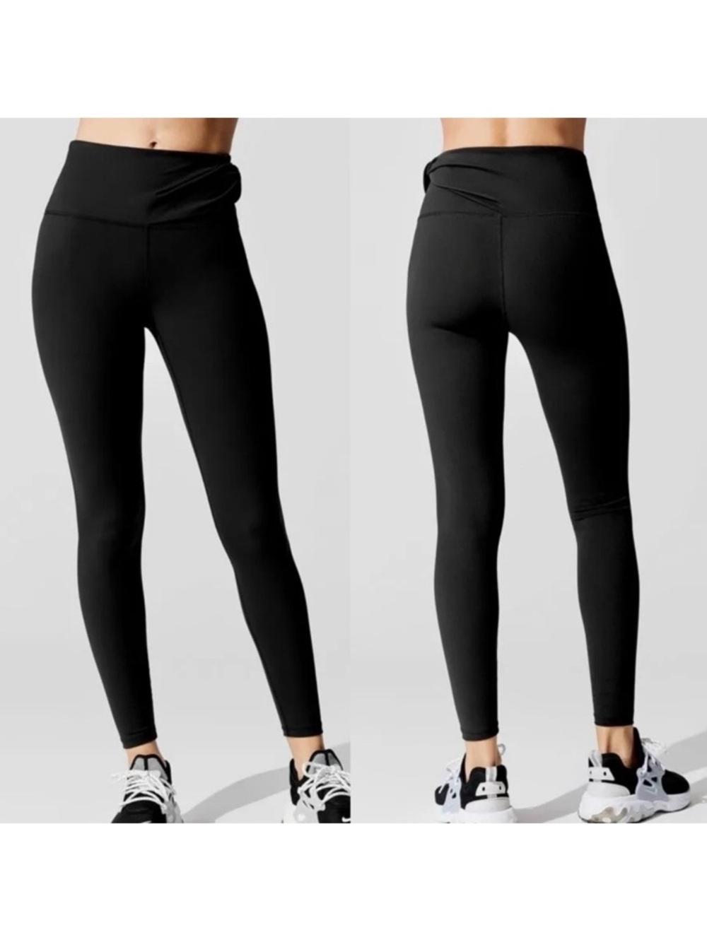 Carbon38 Side Twist High Rise Leggings: Black